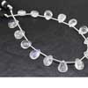 Natural Rainbow Moonstone Smooth Pear Drop Beads Strand Sold per 6 inches strand & Sizes from 9.5mm to 10mm approx. The moonstone is characterised by an enchanting play of light. Indeed it owes its name to that mysterious shimmer which always looks different when the stone is moved and is known in the trade as adularescence. 